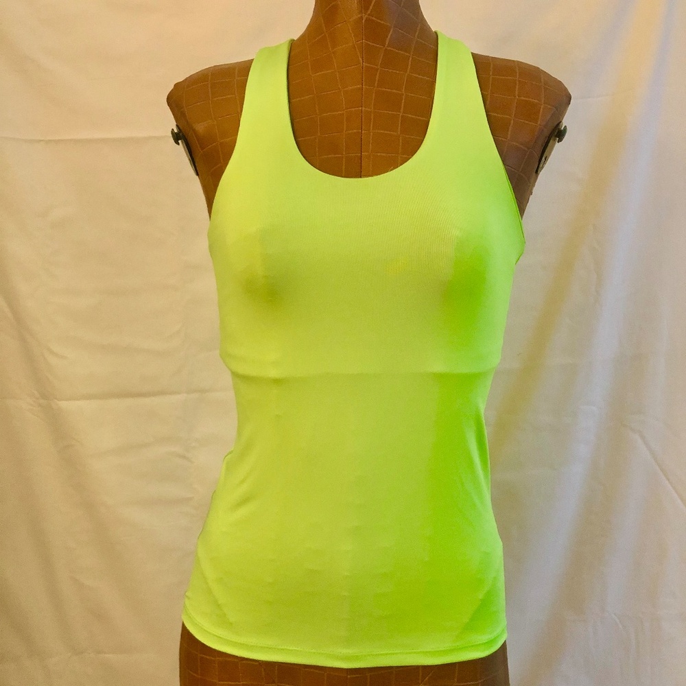 NWOT PrismSport Athletic Tank Top, Bright Chartreuse Green